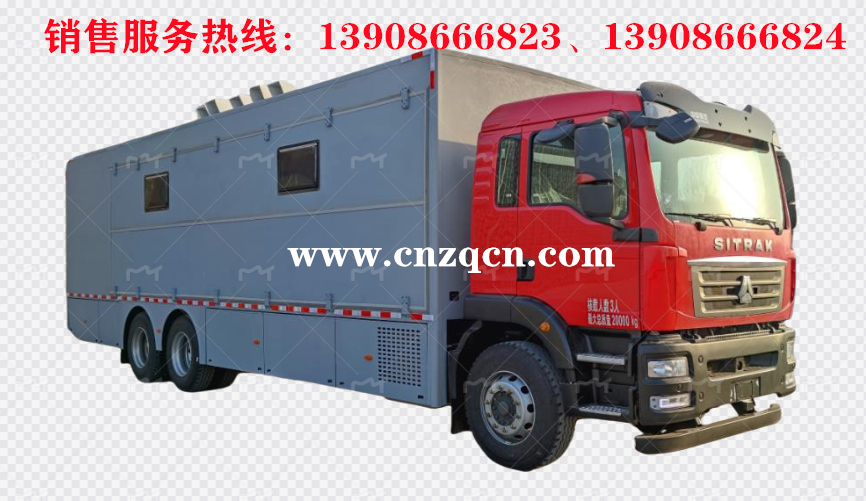 重汽汕德卡后雙橋后勤應急保障餐車