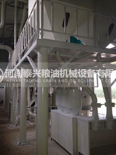 河南新鄉50噸玉米加工設備安裝案例